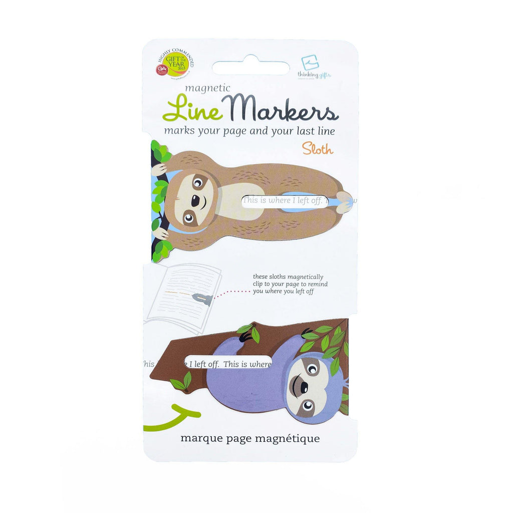 Line Marker Sloth RRP£2.99/€3.99/$4.99 - Thinking Gifts